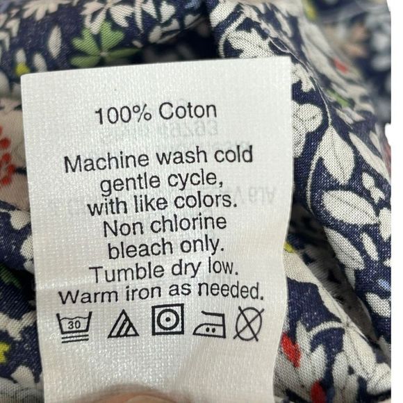 J Crew Liberty Women's Multicolor Floral 3/4 Sleeve Top And Pants Set M/4 NWOT - Picture 9 of 16